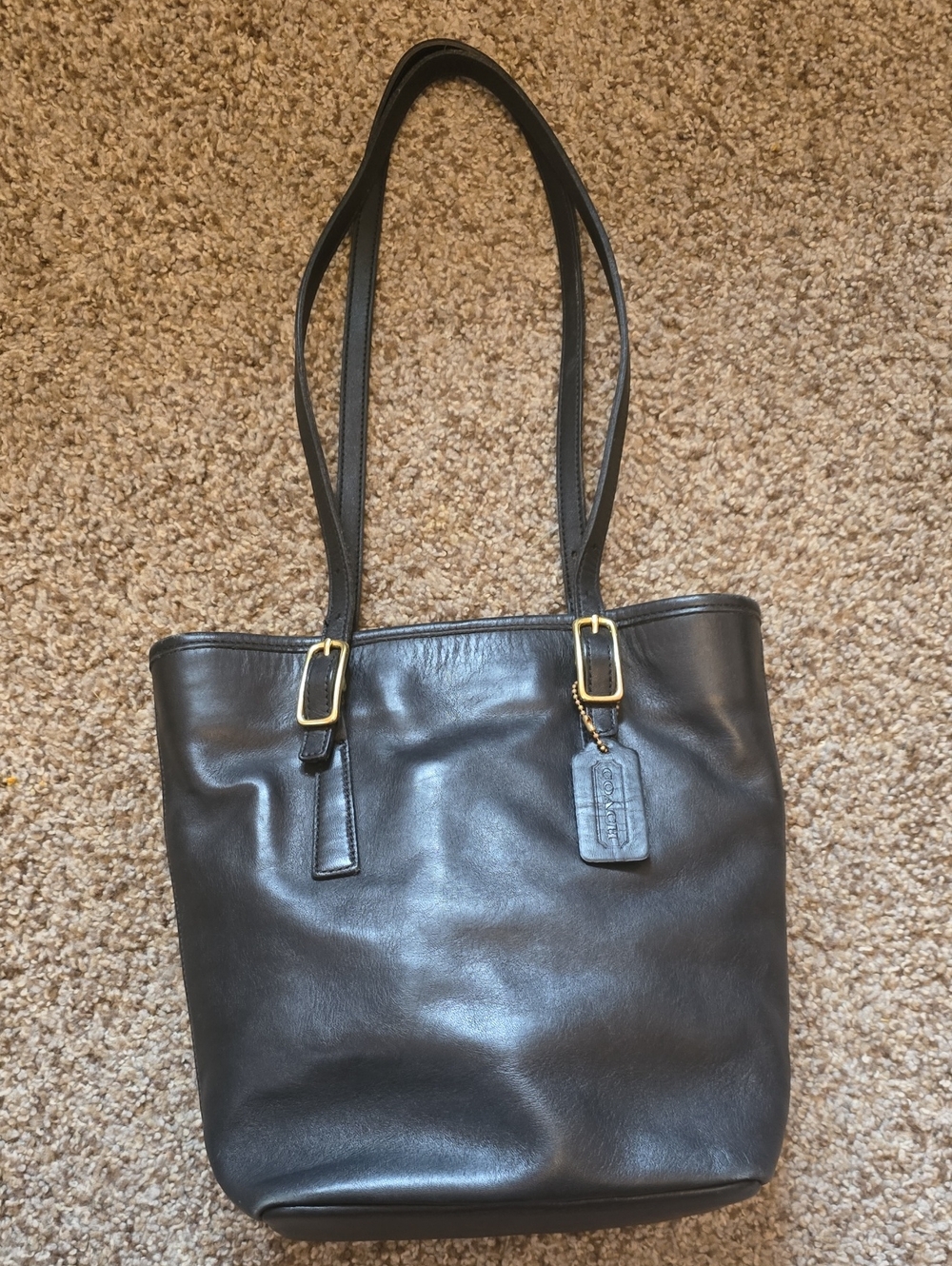 Vintage Coach Legacy Black Glove-Tanned Leather Day Tote (Style 9803) 🖤